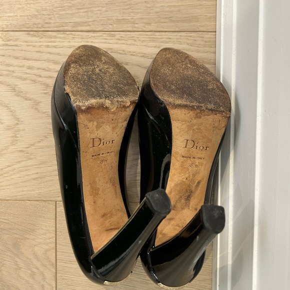 Christian Dior patent leather peep toe platform pumps - Picture 7 of 7